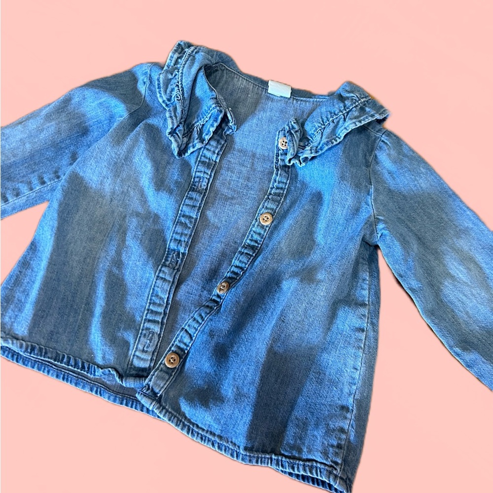 H&M Denim Button Down Top